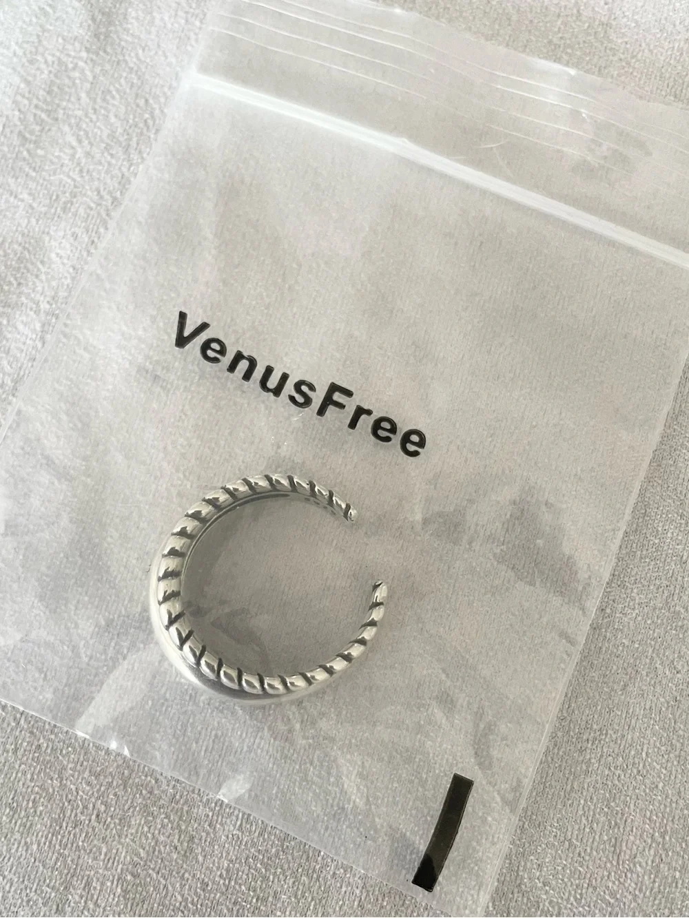 VenusFree Distressed S925 Silver Open Wrap Ring | Vintage Style Double Band